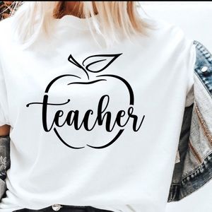 Teacher Apple Tee Shirt NWOT